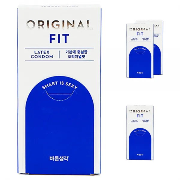 바른생각 내츄럴핏 콘돔, 3개입, 16박스