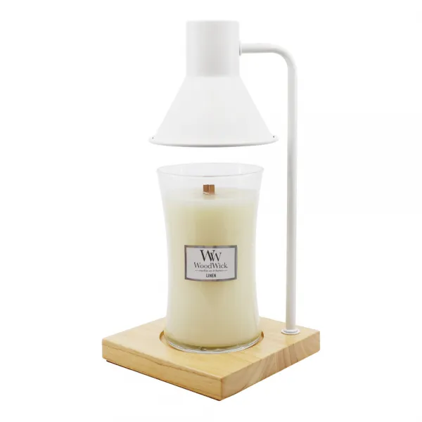 우드윅 라지캔들 609.5g + 라지워머 화이트 세트 린넨