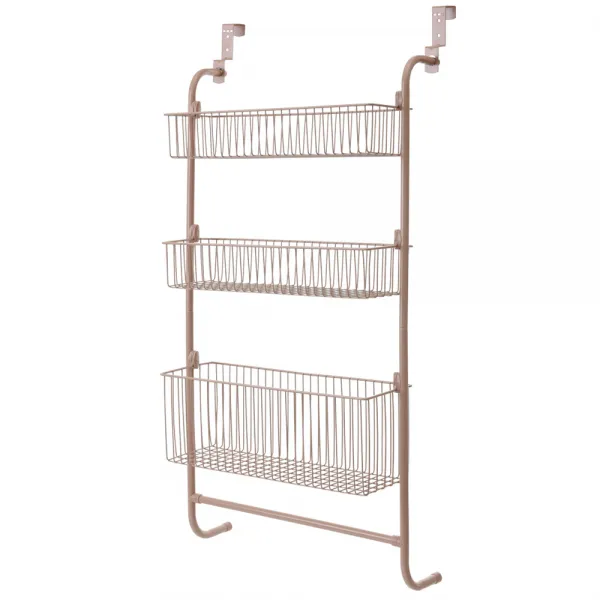 노바리빙 3단 문걸이 수납선반 웜브라운 1세트