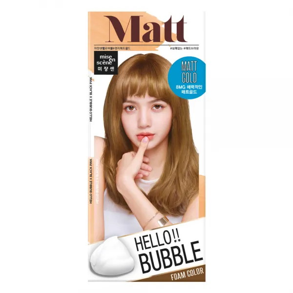 미쟝센 헬로 버블 염색제, 8MG 매트골드, 1개