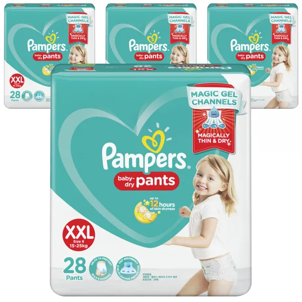 팸퍼스 베이비드라이 팬티형 기저귀 Xxl 6단계 15~25kg 112매