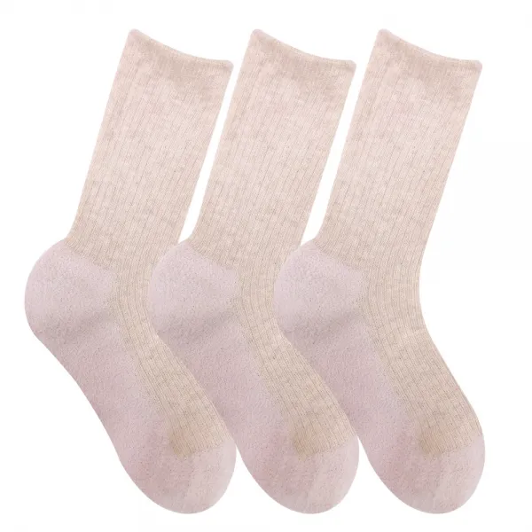 두발로 여성용 윈터 도톰골지 장목 양말 3켤레