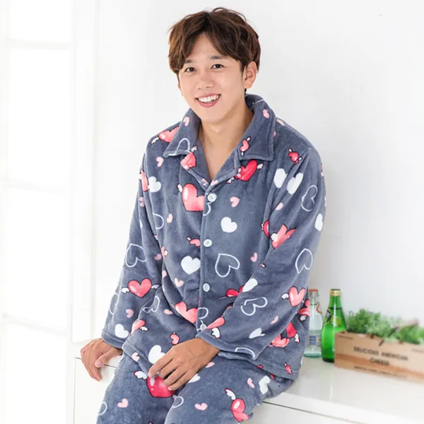 이라인 천사날개 남성용 밍크상하 수면잠옷