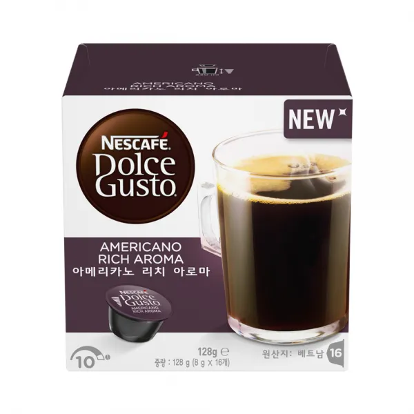 네스카페 돌체구스토 커피캡슐 아메리카노 리치 아로마, 8g, 16개입