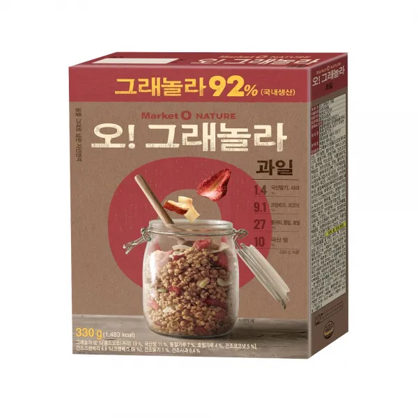 마켓오 오그래놀라 과일 시리얼 330g 1개