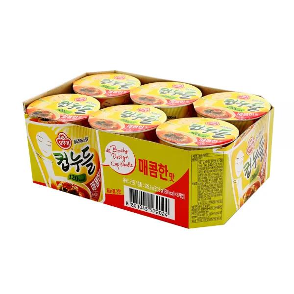 오뚜기컵누들 매콤한맛 작은컵, 6개