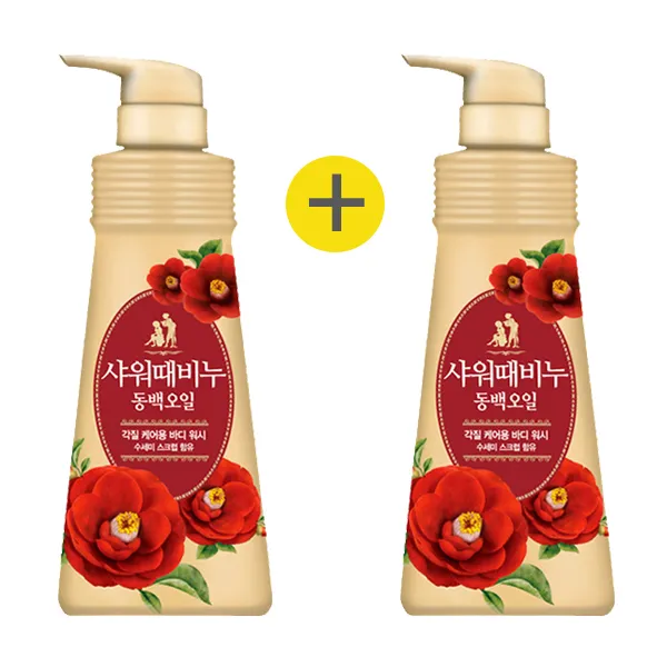 무궁화 동백오일 샤워 때비누 바디워시, 500g, 2개