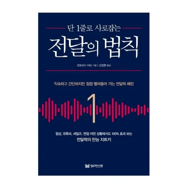 단 1줄로 사로잡는 전달의 법칙, 밀리언서재, 모토하시 아도