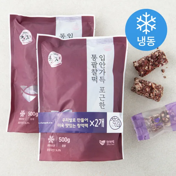 창억 입안가득 포근한 통팥찰떡 냉동 500g 2팩