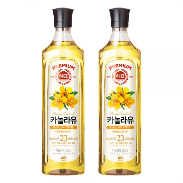 해표 카놀라유 900ml 4개
