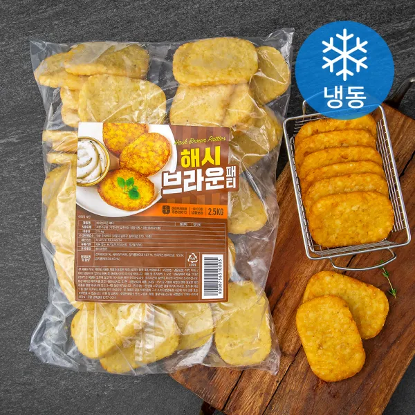 [쿠팡수입] 해시브라운 패티 (냉동), 2.5kg, 1개