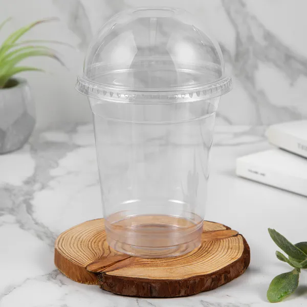 탐사 투명 PET 아이스컵 + 돔뚜껑, 410ml, 100개