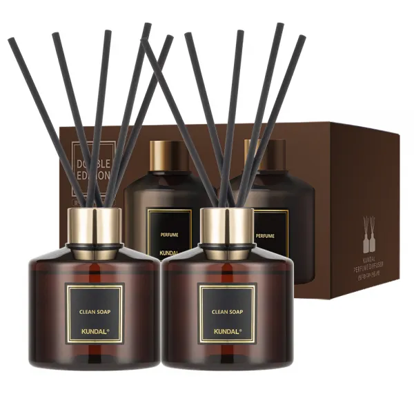 쿤달 퍼퓸 디퓨저 200ml 2개 + 섬유스틱 10개, 클린솝향, 1세트