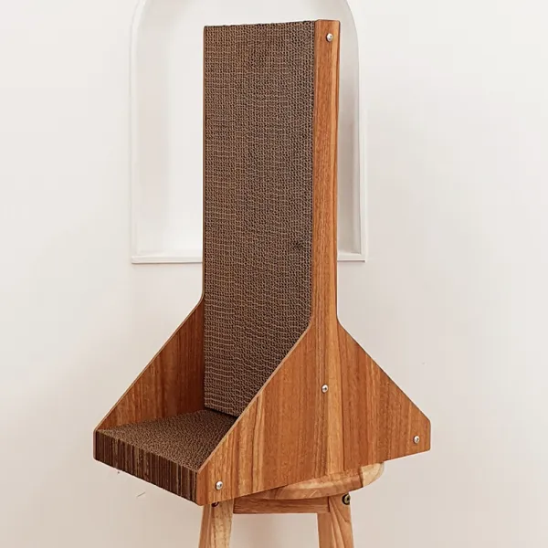 더블랙캣 원목 Mdf 수직 롱 T형 스크래쳐 혼합색상 1개