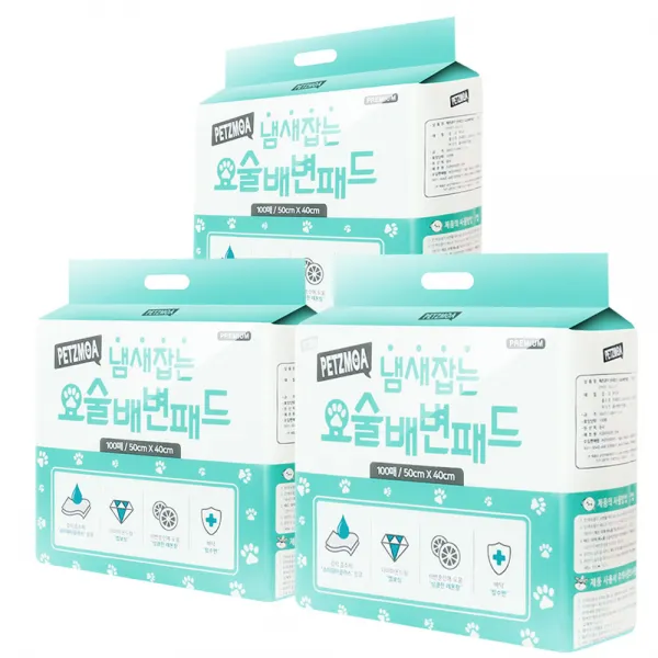 페츠모아 냄새잡는 요술 배변패드 100매, 3팩