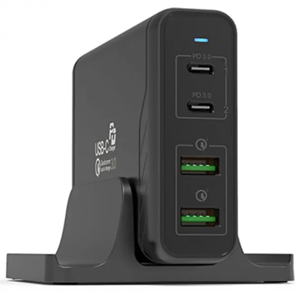 주파집 MAX 140W 듀얼 PD PPS 그램 / 맥북 / 아이패드 초고속 멀티 충전기 HC03, 블랙, 1개