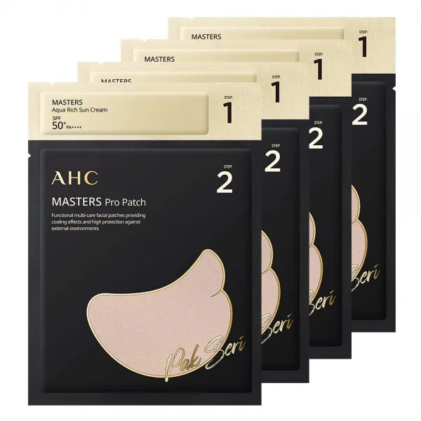 AHC 마스터즈 프로 패치 8g + 선크림 SPF50+ PA++++ 1.5ml 4세트, 1세트