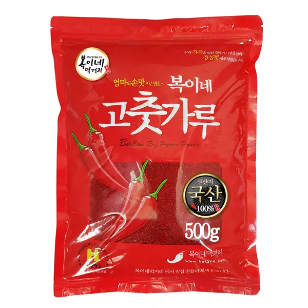 복이네먹거리 국산 햇고추가루 보통맛 김치/김장용, 500g, 1개