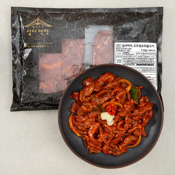 설야멱적 고추장 오리 불고기, 1kg, 1개