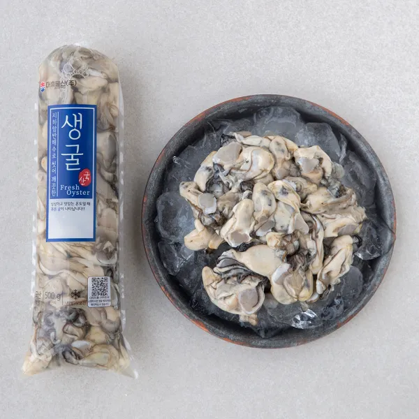 지하암반해수로 씻어낸 생굴, 500g, 1개