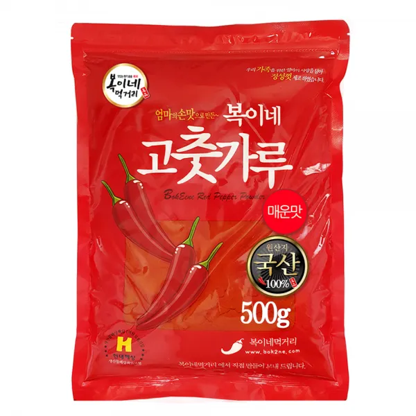 복이네먹거리 국산 고추가루 매운맛 소스용 500g 1개