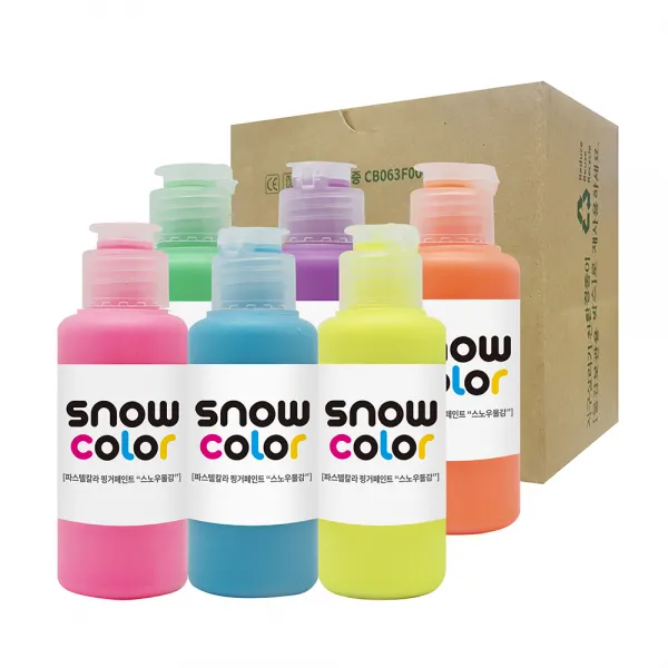 스노우키즈 스노우 유아물감 세트 랜덤발송 70ml 6색