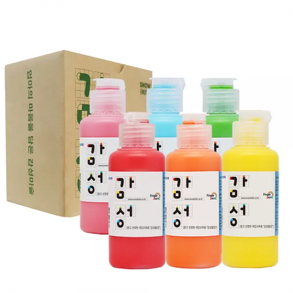 스노우키즈 감성물감 세트 랜덤발송, 70ml, 6색