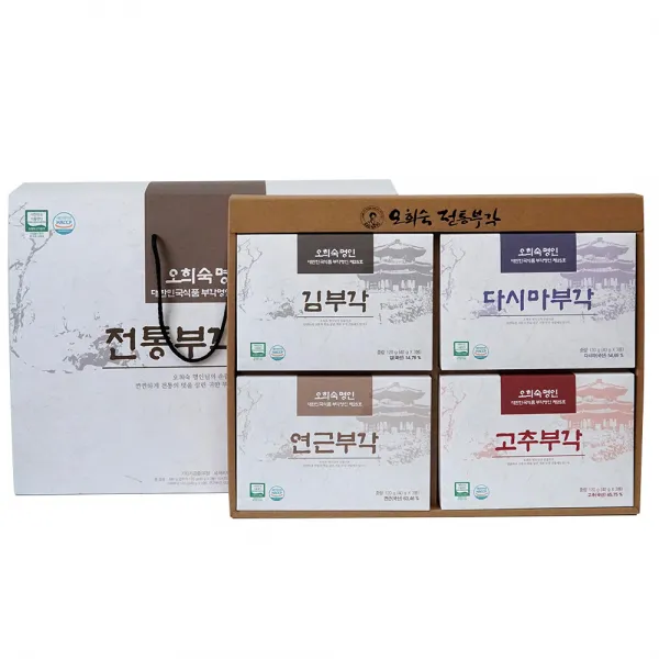 오희숙전통부각 명인 4종 선물세트, 360g, 1세트