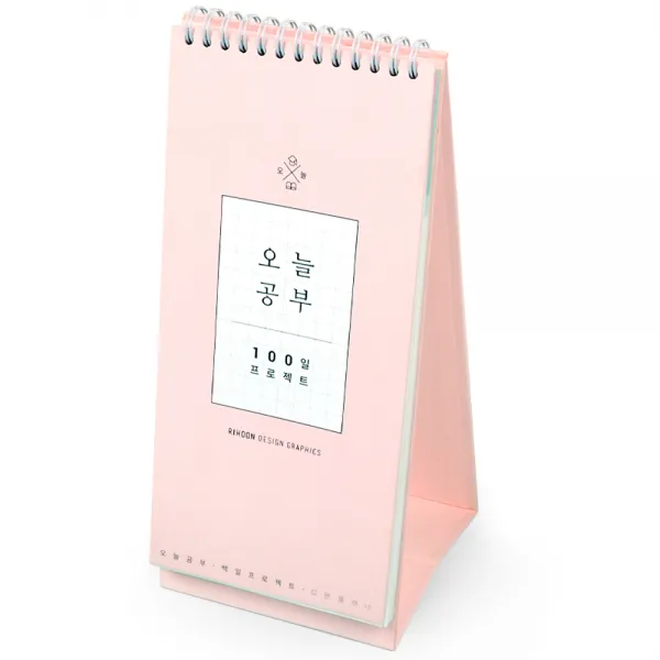 리훈 오늘공부 100일프로젝트 플래너, 핑크