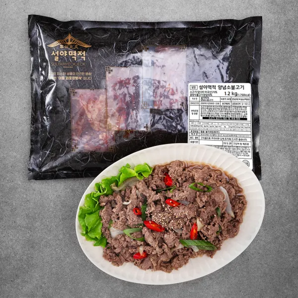 설야멱적 양념소불고기 (냉장), 1.2kg, 1개