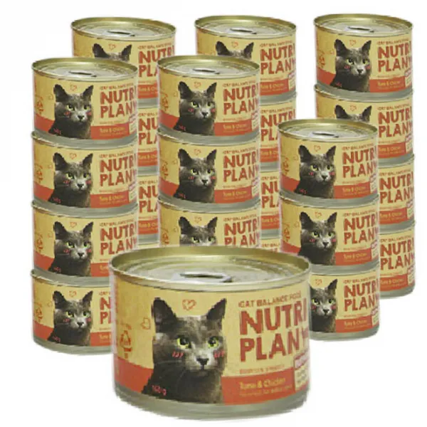 뉴트리플랜 고양이 간식 Tuna And Chicken 흰살참치 + 닭가슴살 혼합맛 24개입