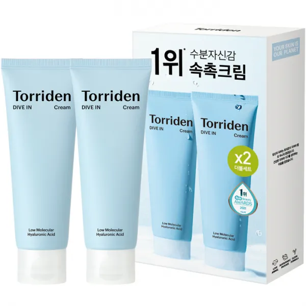 토리든 다이브인 히알루론산 저분자 크림 80ml + 80ml, 1세트