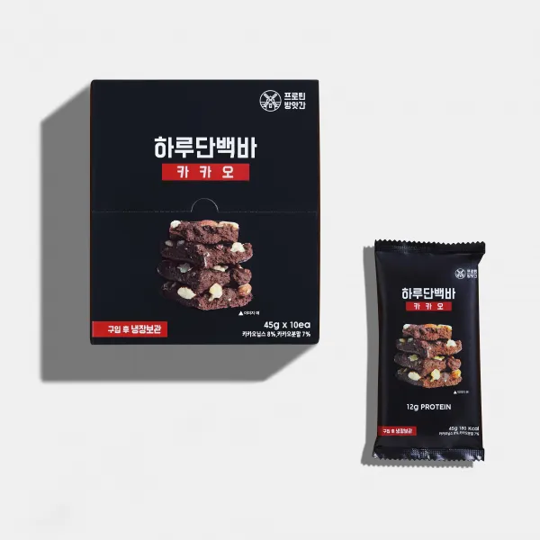 프로틴방앗간 하루단백바 카카오, 45g, 10개