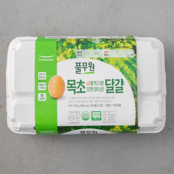 풀무원 무항생제 목초란 15구, 780g, 1개