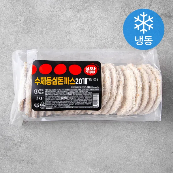 식자재왕 수제 등심돈까스 (냉동), 2kg, 1개