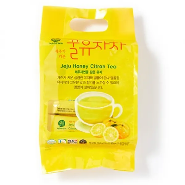 제주엔팜 제주자연 꿀 유자차 스틱, 25g, 30개