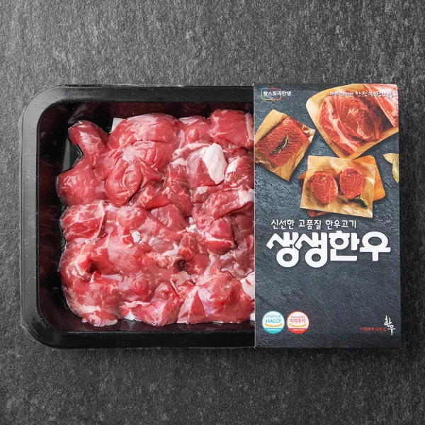 생생한우 1등급이상 세절 국거리용 (냉장), 300g, 1개