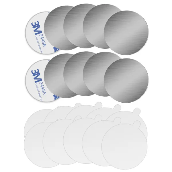 올리보 휴대폰 마그네틱 자석 거치대용 스틸 플레이트 0.4mm 원형 10p + 보호필름 10p, 실버, 1개