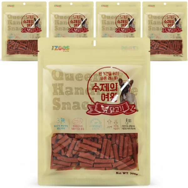 수제의여왕 반려견을 위한 바른레시피 수제간식 300g 닭고기 5개입