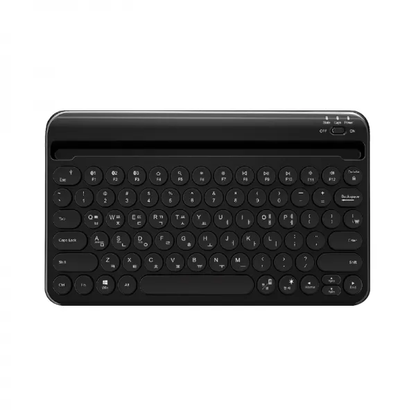 뉴플러스 유무선 엔틱 키보드, JTK206, 블랙