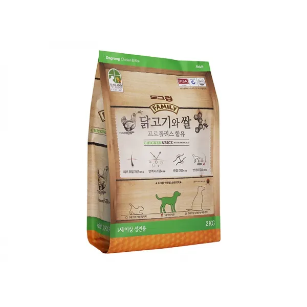 도그랑 어덜트 훼미리 닭고기와 쌀 건식사료, 2kg, 1개