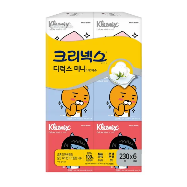 크리넥스 디럭스 미니 카카오 230매 6개입