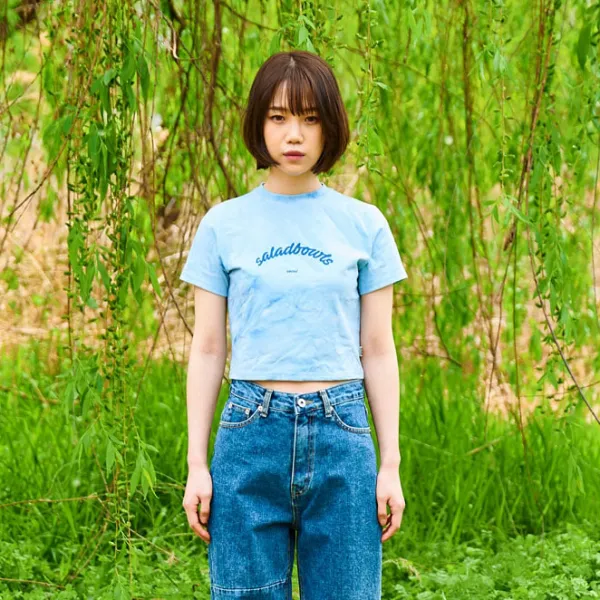 샐러드볼즈 여성용 Sb 타이다이 크롭 티셔츠