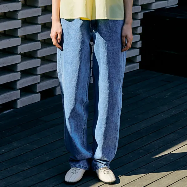 샐러드볼즈 여성용 Wide Straight Denim 긴바지