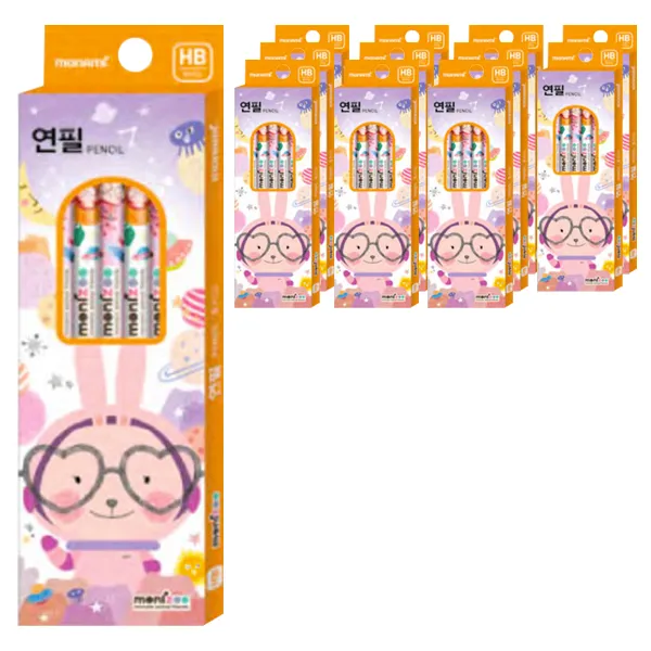 모나미 모니주 연필 HB 5p, 여, 12개입