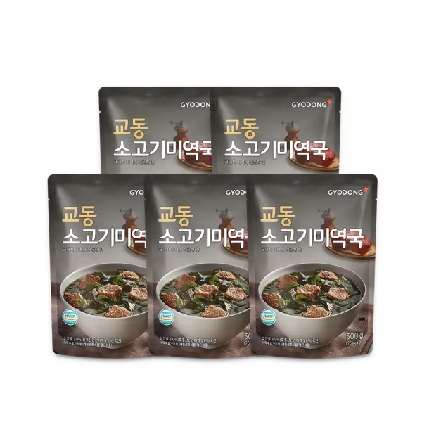 교동식품 소고기 미역국, 500g, 5개