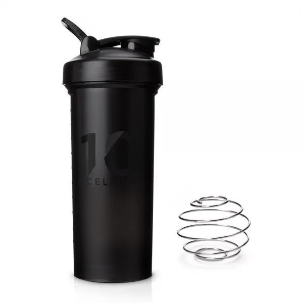 10도씨 블렌딩 쉐이커 보틀 프로 + 블랜더볼, 블랙, 1000ml