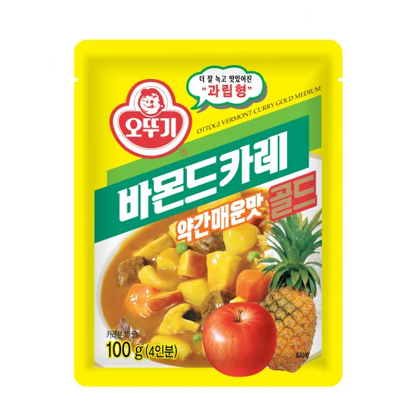오뚜기 바몬드 카레 골드 약간매운맛 과립형, 100g, 1개