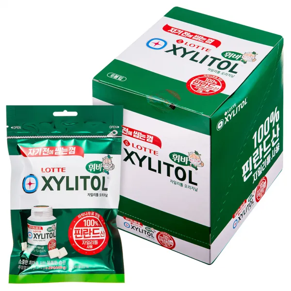 롯데자일리톨 오리지날 껌 리필, 194g, 6개입
