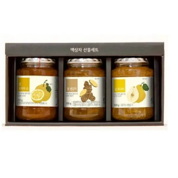 올가홀푸드 액상차 3종 선물세트, 유자차 550g + 생강차 550g + 모과차 550g, 1세트
